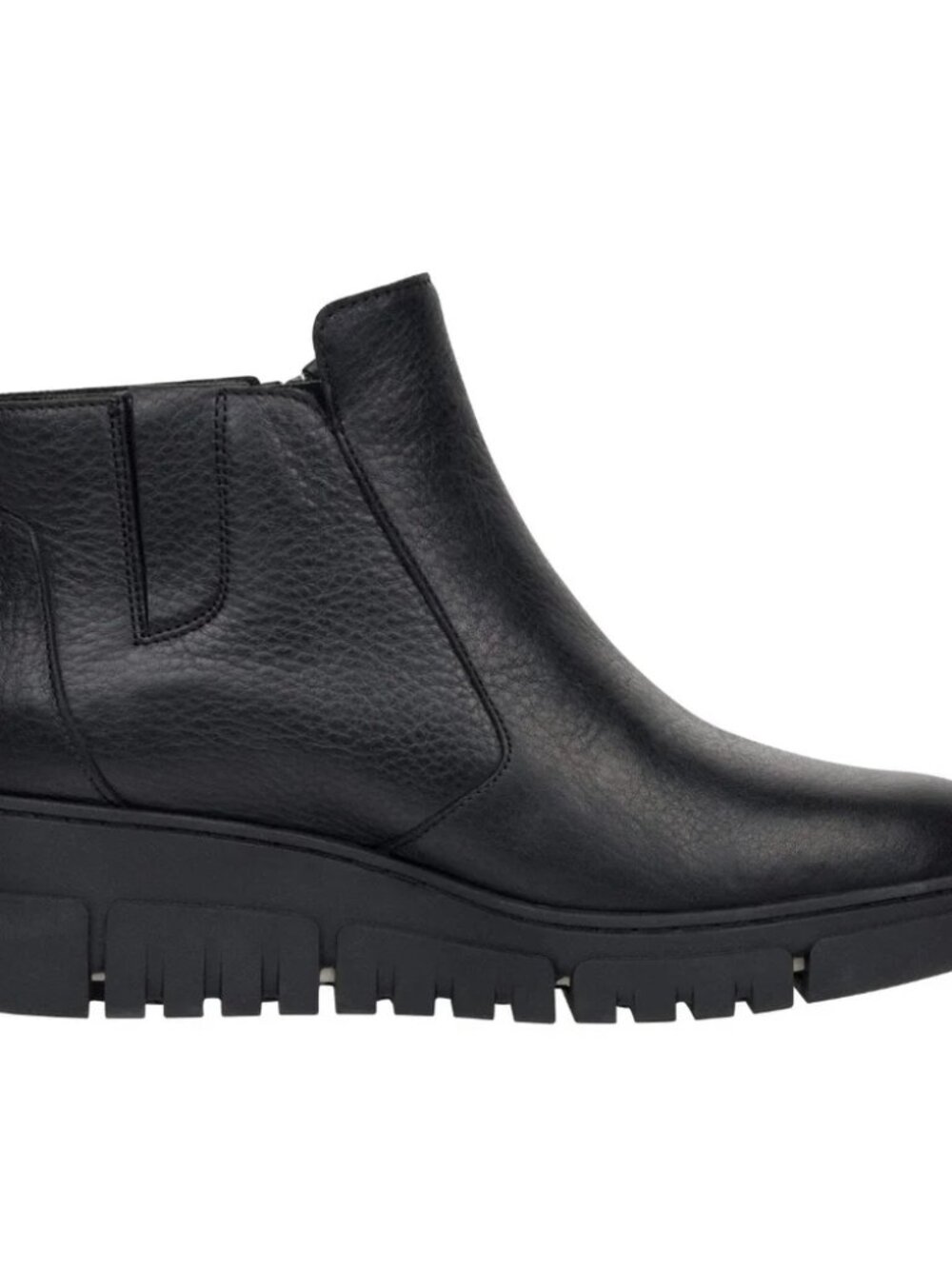 Vionic Uptown Wedge Ankle Booties Black Leather Comfort Shoes Women’s 8 - Picture 3 of 13